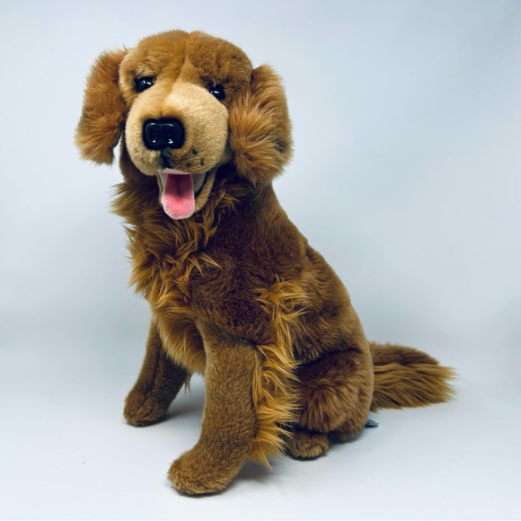 Other - Auswella Red Golden Labrador Retriever Dog Plush Realistic 16" Stuffed Animal